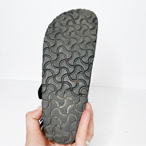 Birkenstock Black Boston Leather Suede Clogs Soft Footbed Size 37 6 Women’s - Picture 6 of 6
